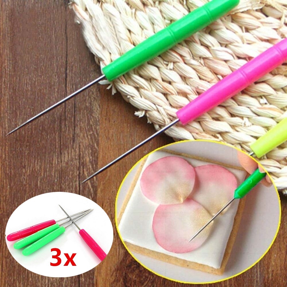 3pcs / Lot Jarum Scriber / Ukir Fondant / Icing Untuk Dekorasi Kue