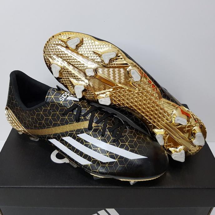 Sepatu Bola - Soccer Adidas F50 X Ghosted Adizero Core Black Gold - Fg Rieskafadilah