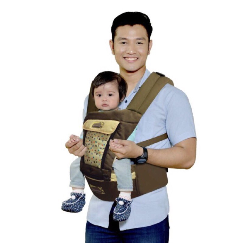 Gendongan Bayi Hipseat / Duduk / Depan Snobby 6 Posisi + Aplikasi Terazo TPG 2146 (Warna Coklat)