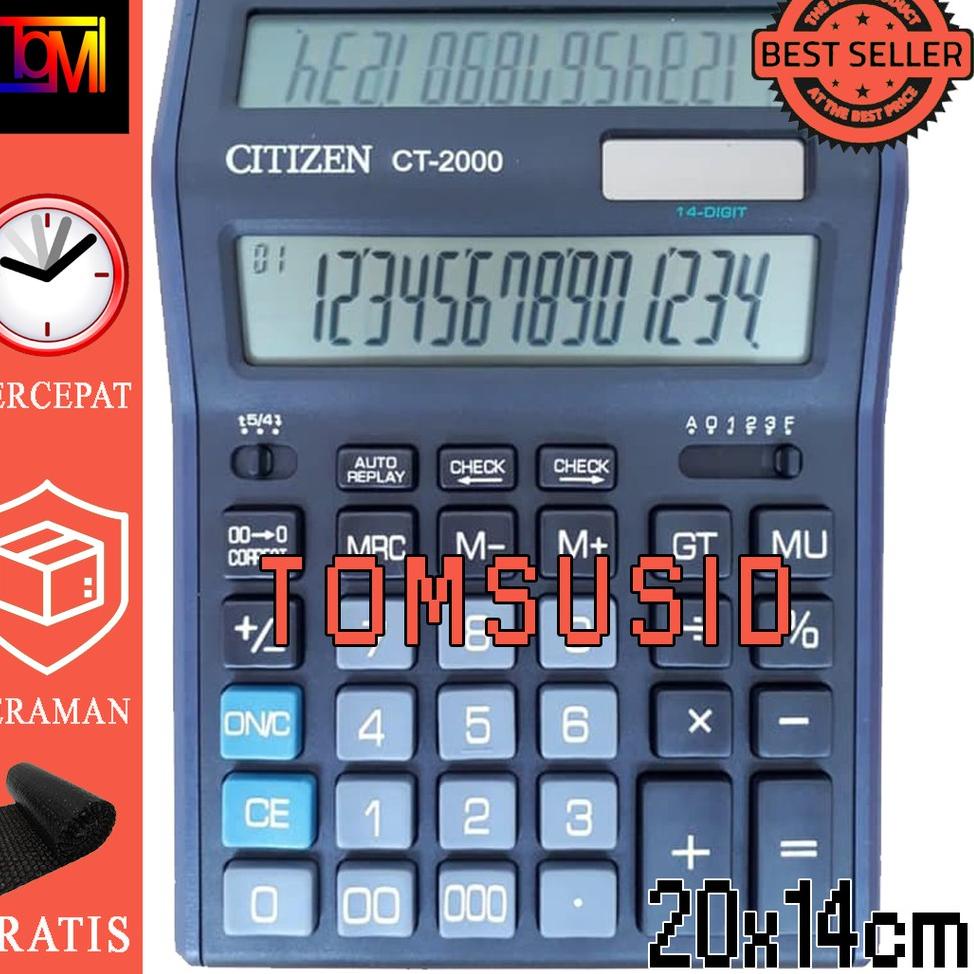 

⭐pantes⭐banget⭐ Kalkulator Besar 2 Layar 14 Digit - Kalkulator Check / Calculator Citizen / Kakulato