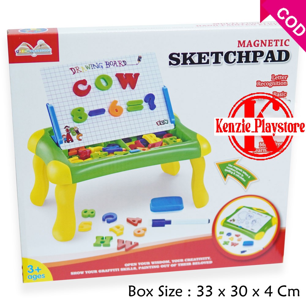 

QJ9922 Bmb Magnetic Sketchpad Board Mainan Anak Papan Tulis Magnet