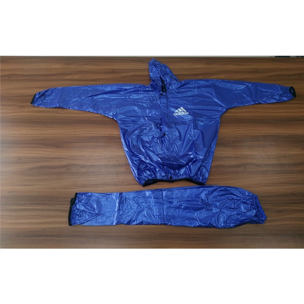 Jas Hujan Setelan Pria Wanita Cowok Cewek Dewasa Anti Tembus Mantel Sauna Tebal Bahan Pvc Karet Sepeda Motor Adidas Gym Jaket Lari 1 Set Stelan