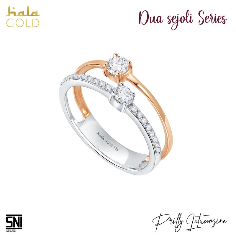 Cincin Emas Dua Sejoli Hala Gold Prilly Maaf Sayang 3WZ1018
