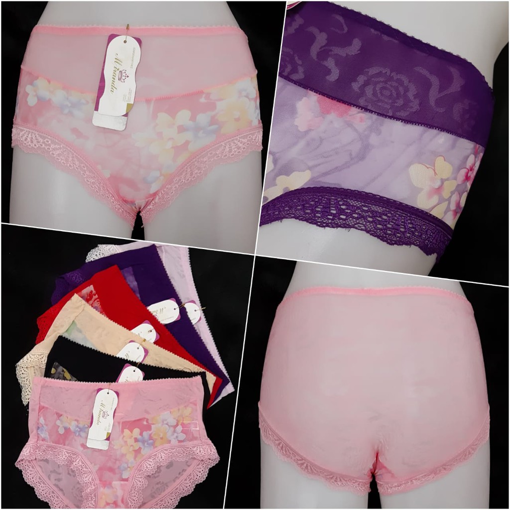 CD Wanita/Celana Dalam Cewek Sepinggul Nylon & Katun Karet Kecil Transparan/Murah/Seksi - Miranda