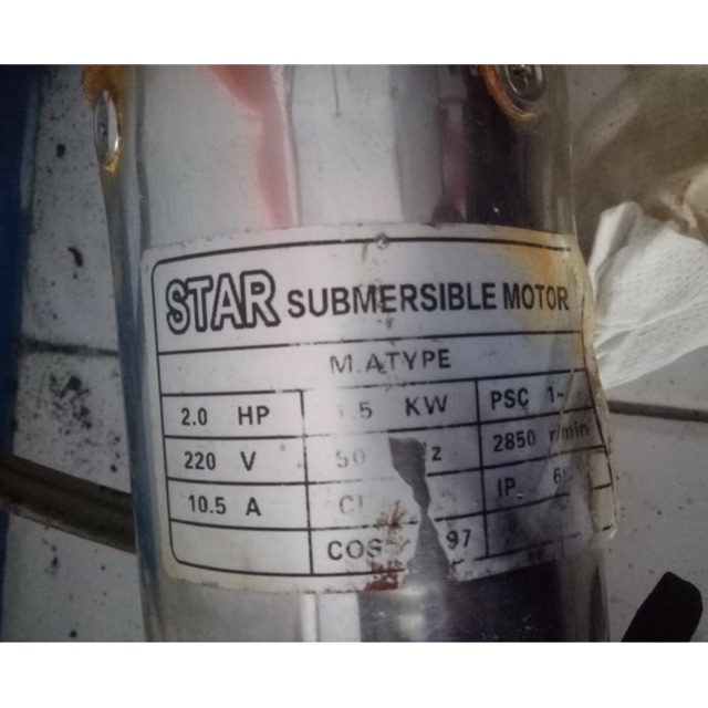 Motor star 2 hp 220 volt