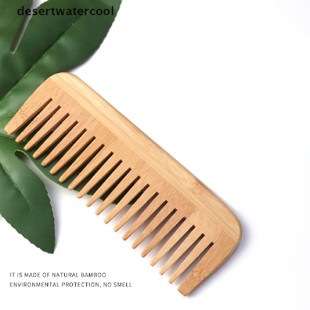 Sisir Rambut Keriting Anti Statis Bahan Bambu Untuk Salon