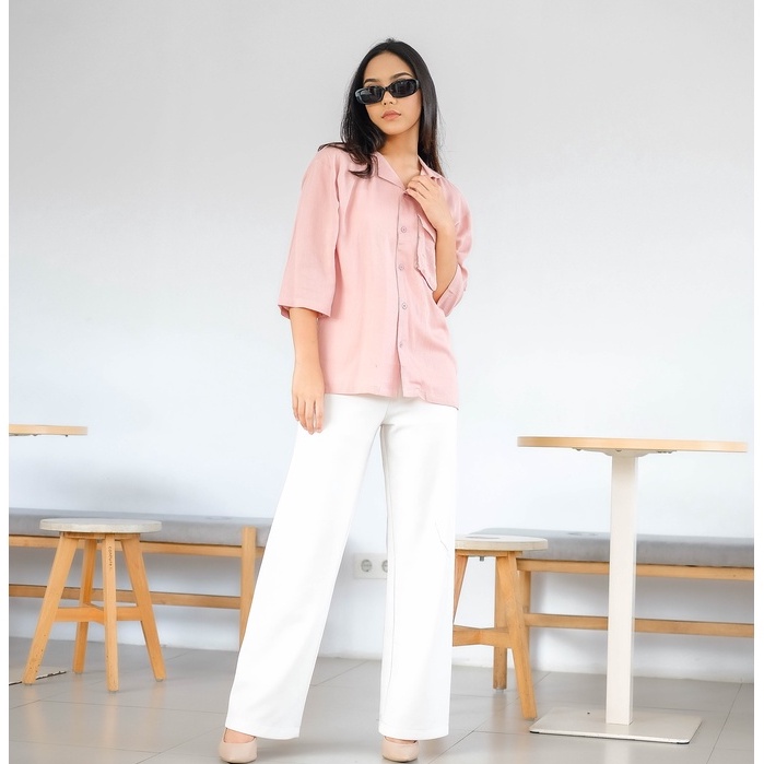 Hollingberry - Kai Oversize Shirt Kemeja Wanita Oversize