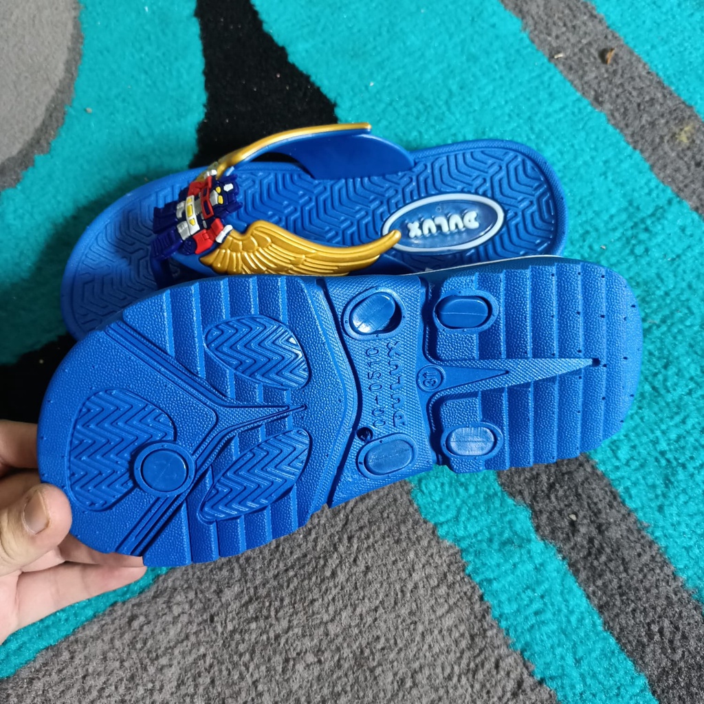 Sandal jepit Anak Laki-Laki Karakter Robot/sandal dulux CQ 051 Ukuran 24-35 sandal bermain sandal lucu