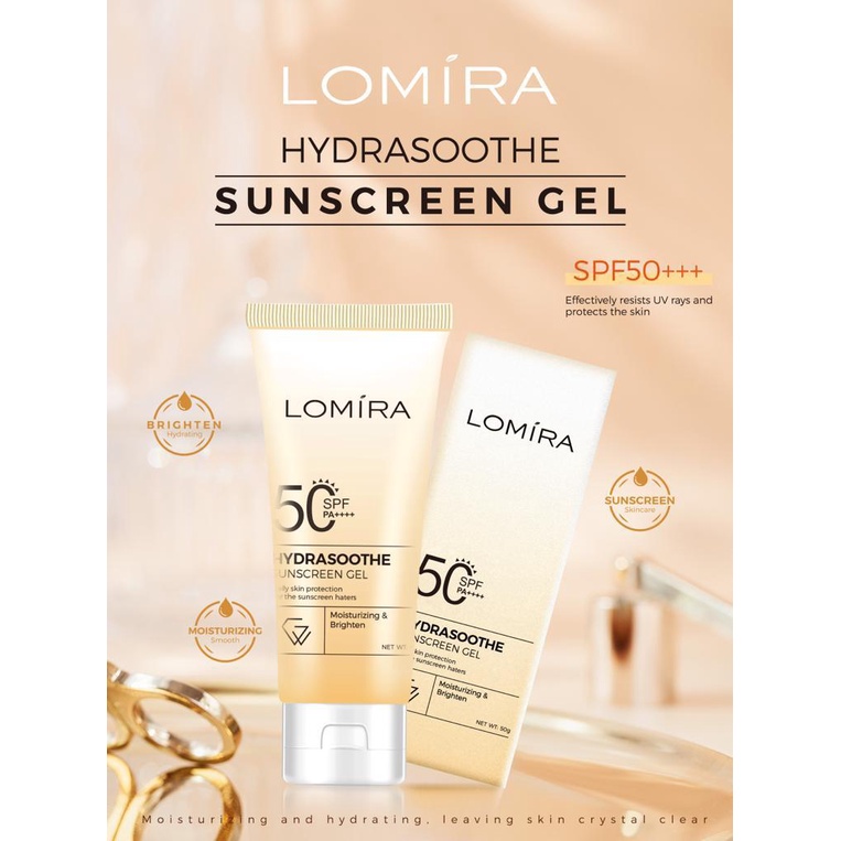 LOMIRA HYDRASOOTHE SUNCREEN GEL GOLD 50SPF++++