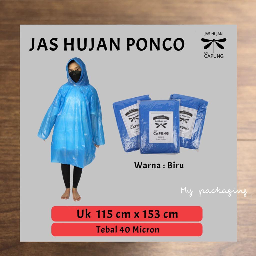 JAS HUJAN PONCO 40mc Lengan Panjang ( HARGA SATUAN )