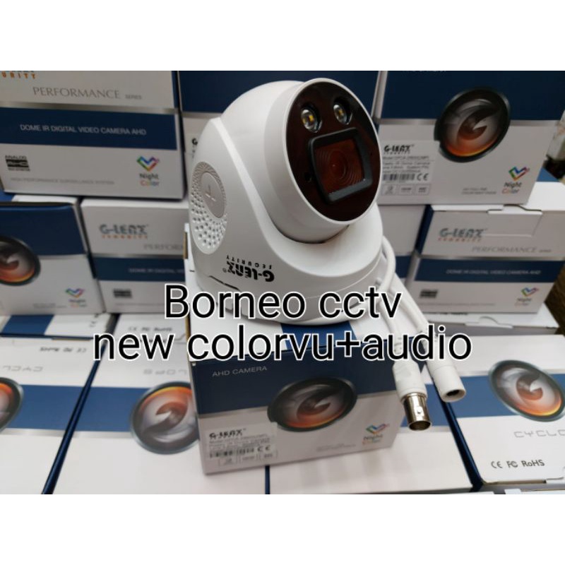 Paket cctv 8channel 8kamera glenz colorvu+audio suara 1080p full hd