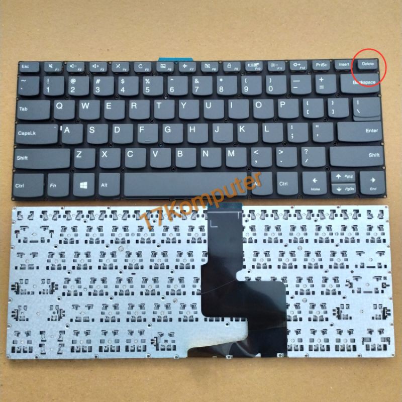 Keyboard Lenovo V330 V330-14ISK V330-14IKB V330-14ARR V130-14IGM V130-14IKB Tombol delate