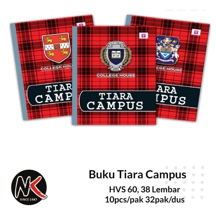 

Buku Tulis Tiara Campus Kwarto/Quarto 38 Lembar