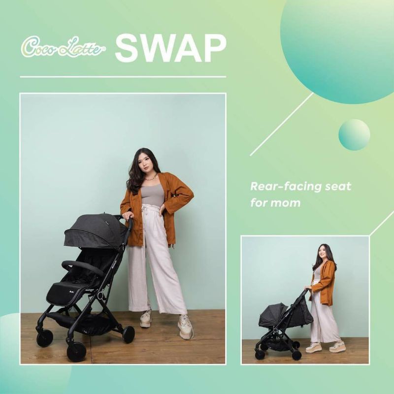 Stroller Kereta Dorong Bayi Reversible Compact Stroller Cocolatte Swap