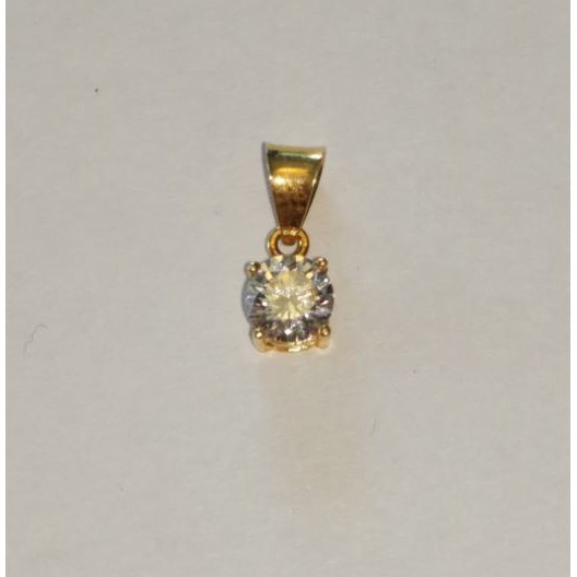 Liontin Permata Putih Emas 70%