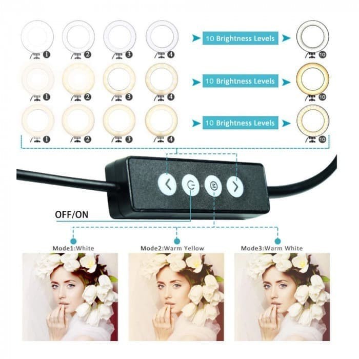 RING LIGHT LED 26CM + Tripod BESI TP002 Make Up Tiktok Ringlight PAKET