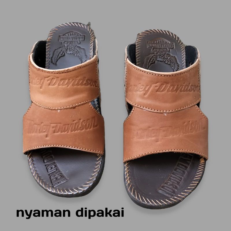 sandal kulit/sandal slide/sandal pria/sandal santai kasual/sandal termurah /sandal terlaris /COD