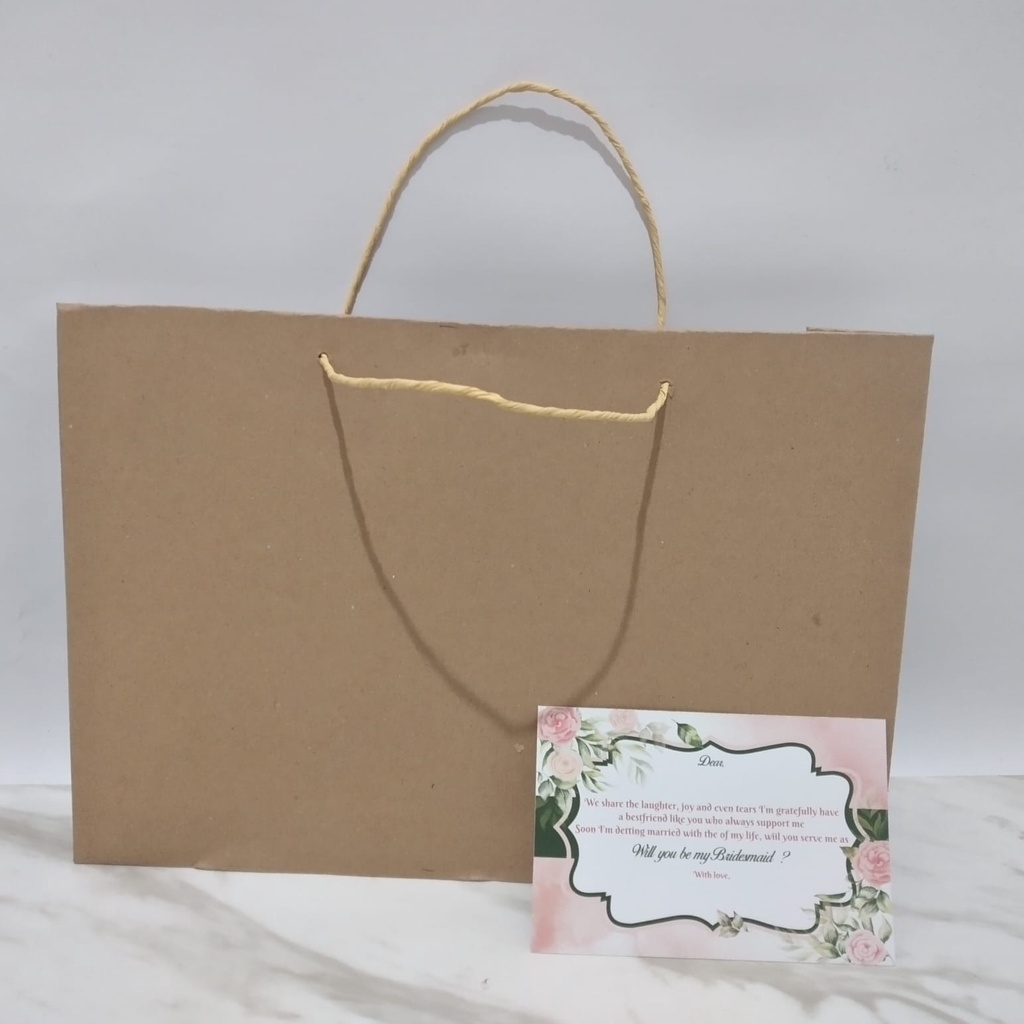 

(Ready Stock) Paperbag Large Kraft With Card Beridesmaid 5