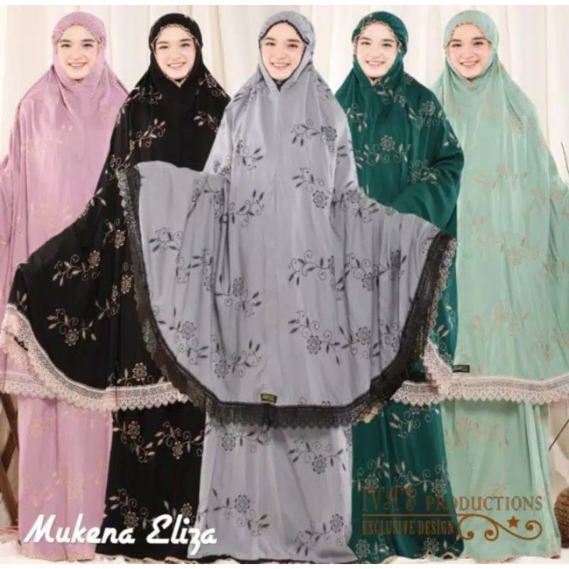 GS-Mukena Eliza Rayon Premium Renda Bordir Size Jumbo