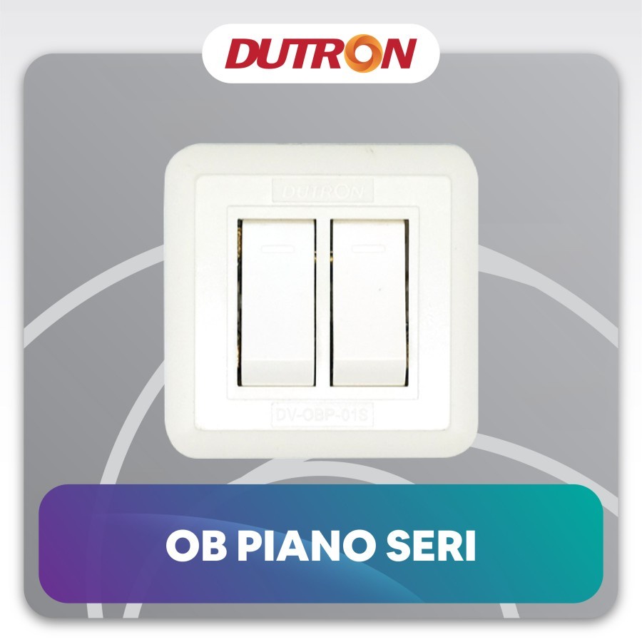 Saklar Lampu Outbow Double Seri Dutron Piano Engkel Tempel Dinding