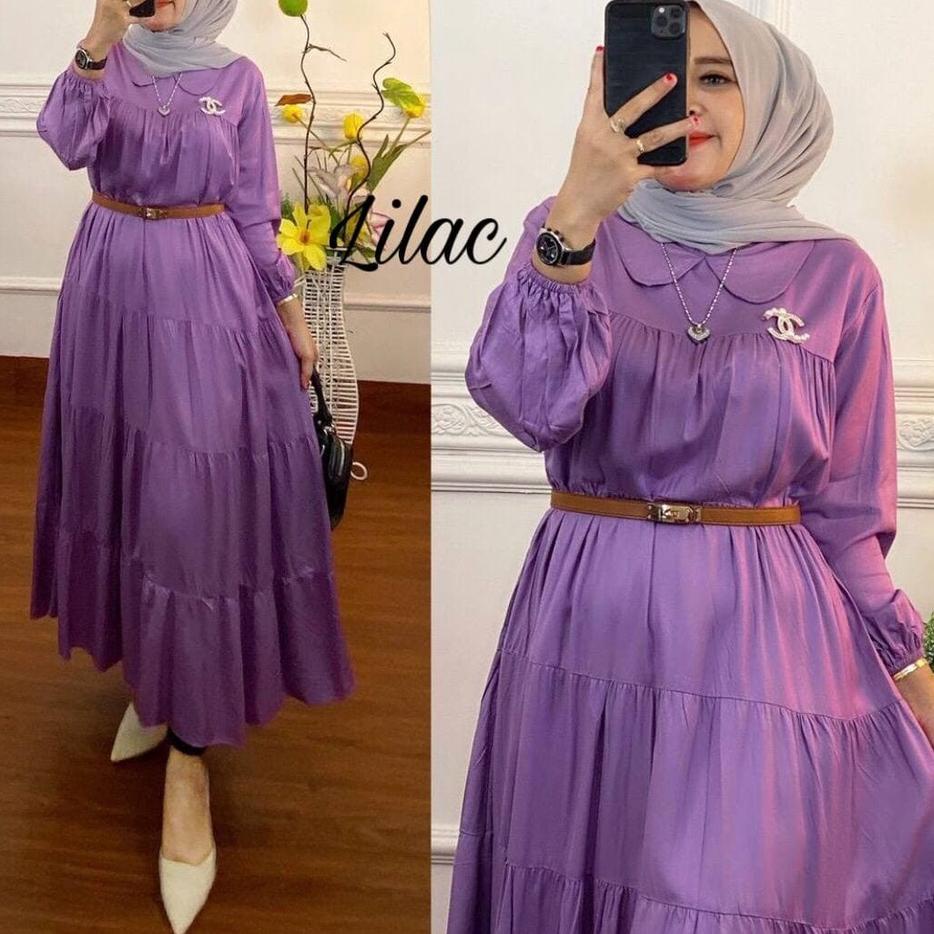 [ free bross ] DRESS SHELLA JUMBO POLOS BAHAN RAYON CRINGKLE PREMIUM AIRFLOW || KODE0222105 ||  - Ga