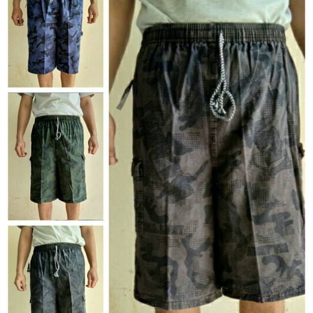 [COD] CELANA PENDEK PRIA CARGO - soft jeans DORENG CRG motif army