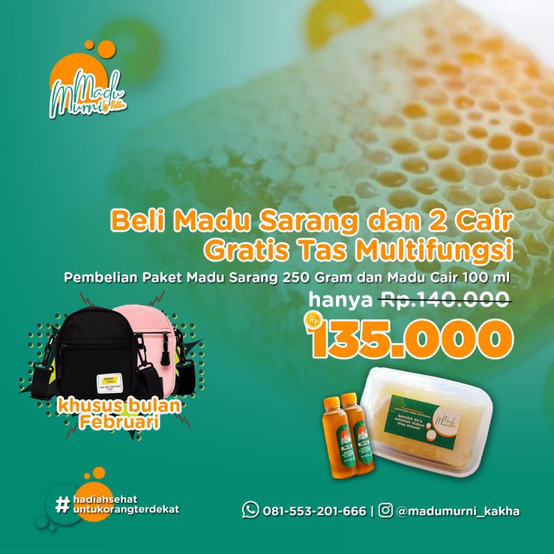 

PROMO HEMAT MADU SARANG DAN MADU CAIR TERMURAH