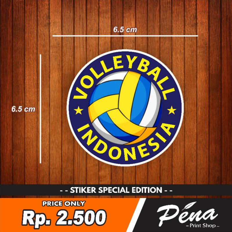 Sticker Stiker Volleyball Bola Voli Awet Tahan Air