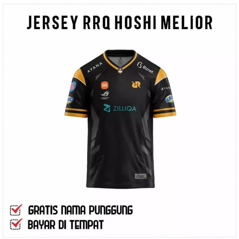 Baju Jersey RRQ Hoshi premium Gratis Nickname