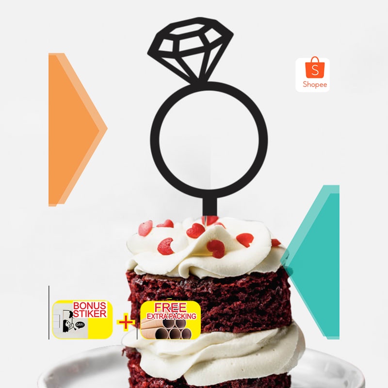 

Terlaris Topper Cupcake Mini Acrylic-CINCIN | Hiasan Kue Kecil Mini cake topper Keren