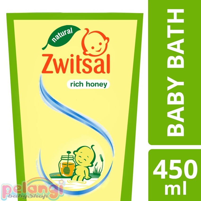 Zwitsal Baby Shower Sabun Mandi Bayi Refill Milk &amp; Honey 450 Ml - Sabun Bayi Refill