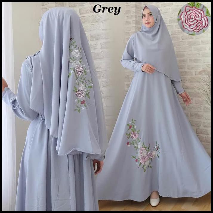 7snq pakaian wanita baju muslim gamis lavenia syari emre