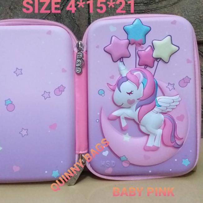 

HOT SALE|SQ27|Pencilcase 3D HardTop BT21 FROZEN UNICORN LOL OWL /Kotak pensil HardTop 3D BTS/Tempat Pensil POP IT Pencil case POP IT