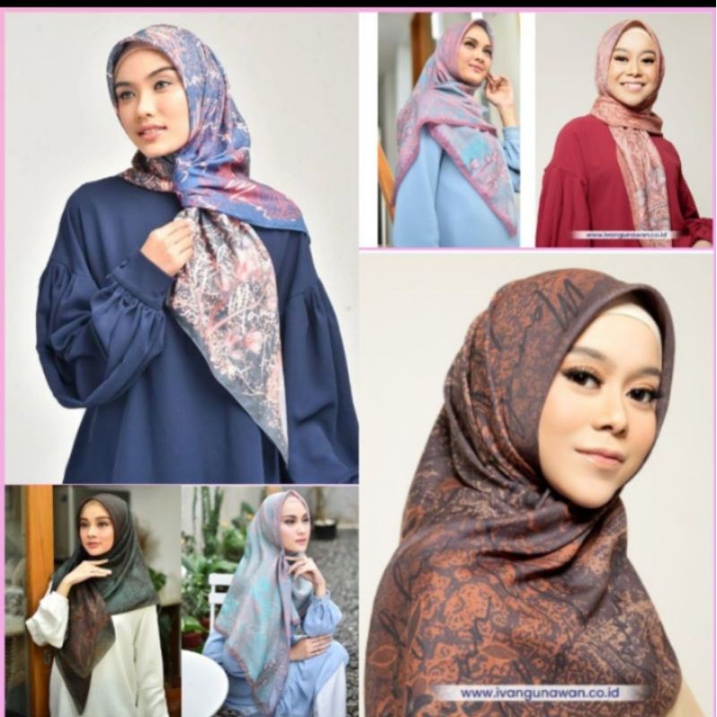 Ivan Gunawan Mandjha Fashion Scarf Lily Flower
