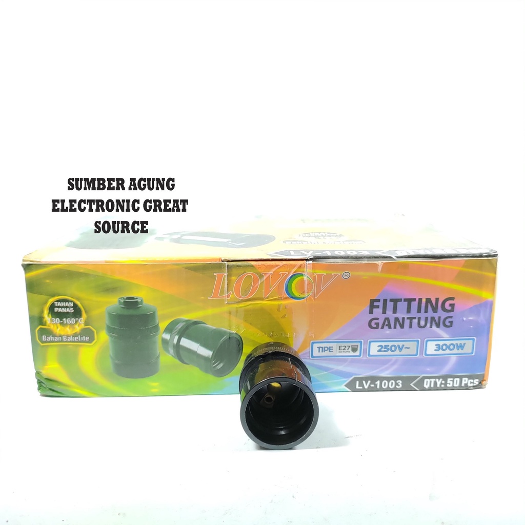 Fiting Gantung LV1003 Lovov Bakelite 300W 250V Heat Resistant Tahan Panas