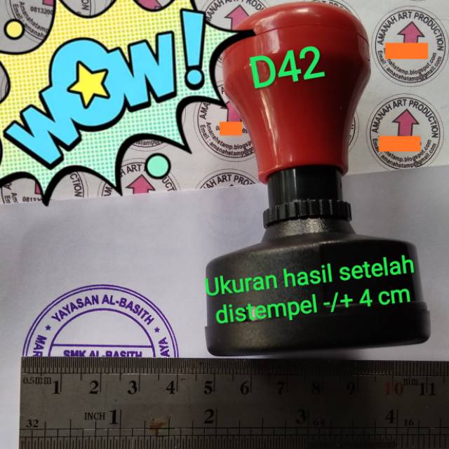 

buat stempel otomatis/nama/dokter/bidan/perawat/logo/perusahaan/warna/tanpa bak stempel ukuran 4 cm