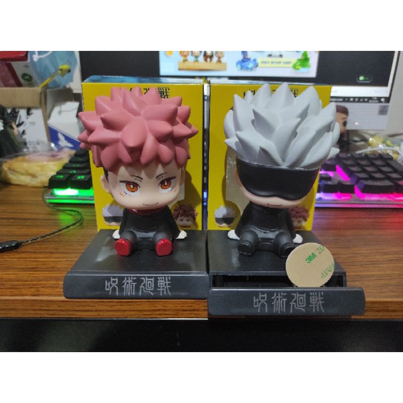 Bobble Head Kepala Goyang Jujutsu Kaisen Pajangan Dashboard Mobil Gojo Itadori