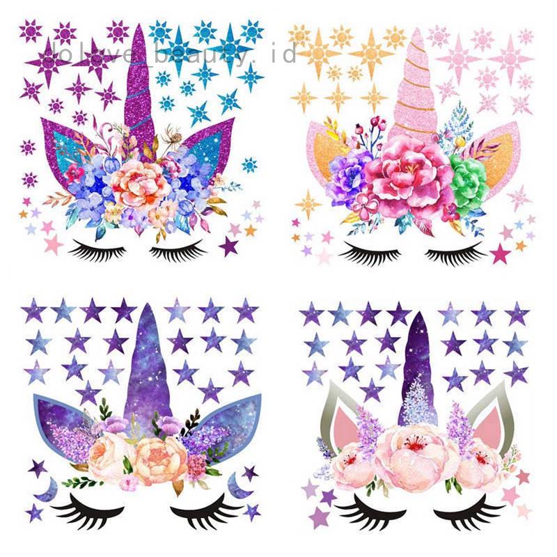 46Pcs Set Stiker Unicorn  untuk Dekorasi Shopee Indonesia