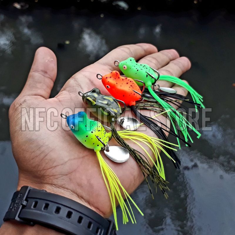 Soft frog mini 3 cm / 4,5 gram dengan ekor dan blade KILLER rekomendasi untuk Ultralight casting