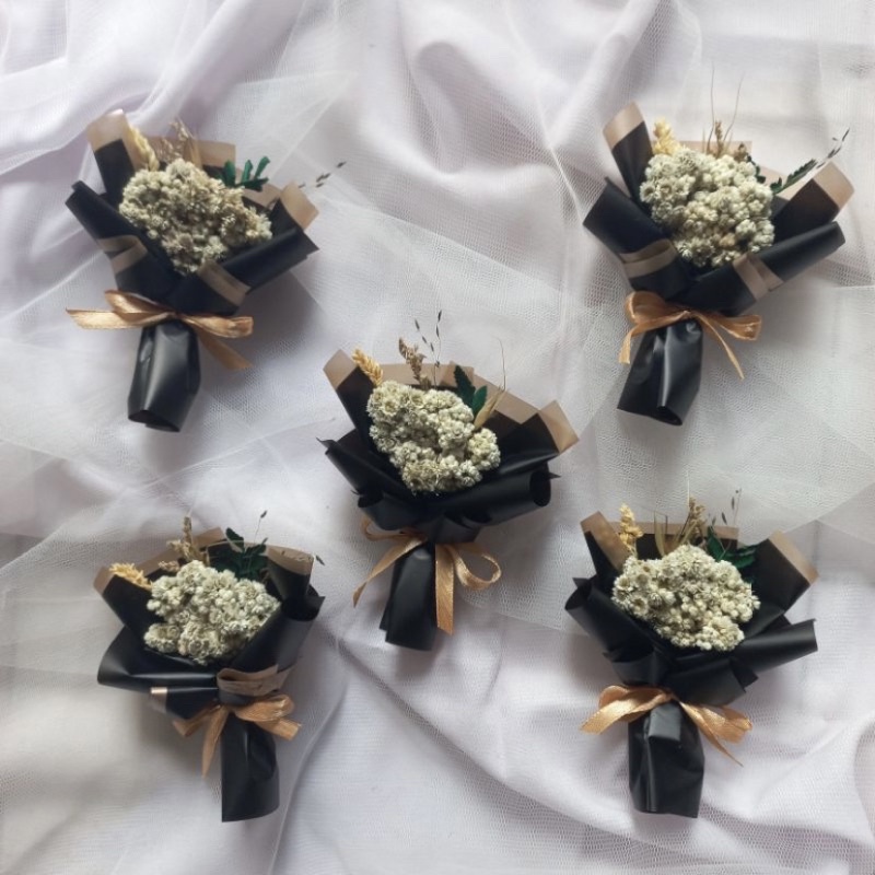 [ADD ON] Dried Flower Mini Bouquet Edelweis | bunga kering | buket bunga