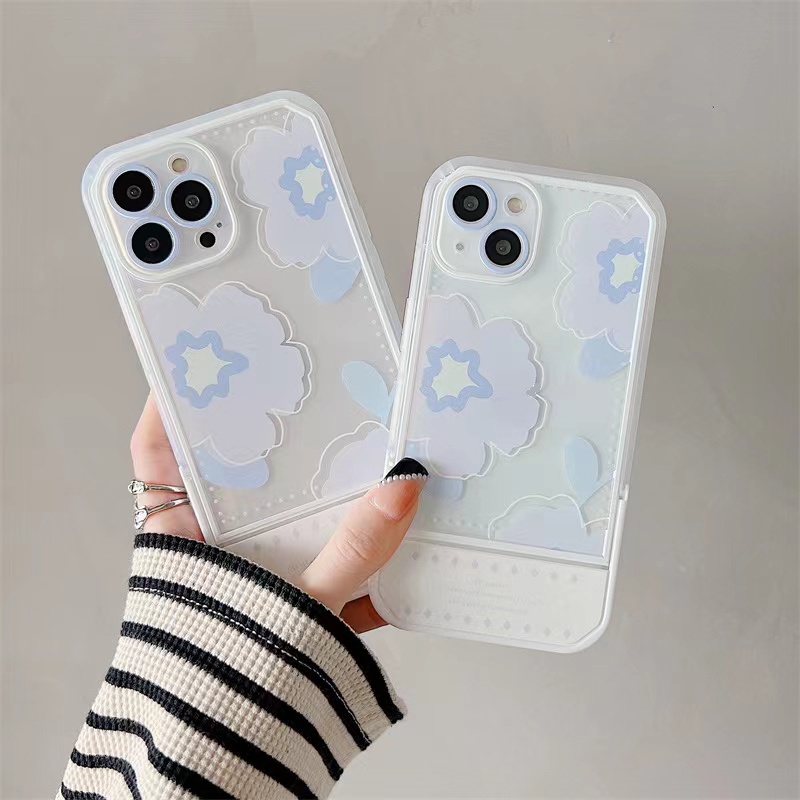 Soft Case Silikon TPU Transparan Motif Bunga Untuk iPhone 13 Pro Max 12 11 XS XR X 8 7 6 6s Plus SE2020