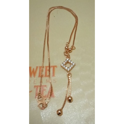 RJJ421. Kalung xuping anak anak lapis emas dgn mata zircon ukuran 35 cm koye