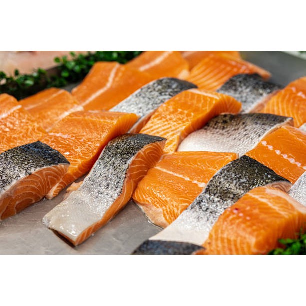 IKAN NORWEGIAN SALMON FILLET FROZEN FISH NORWAY 200GR