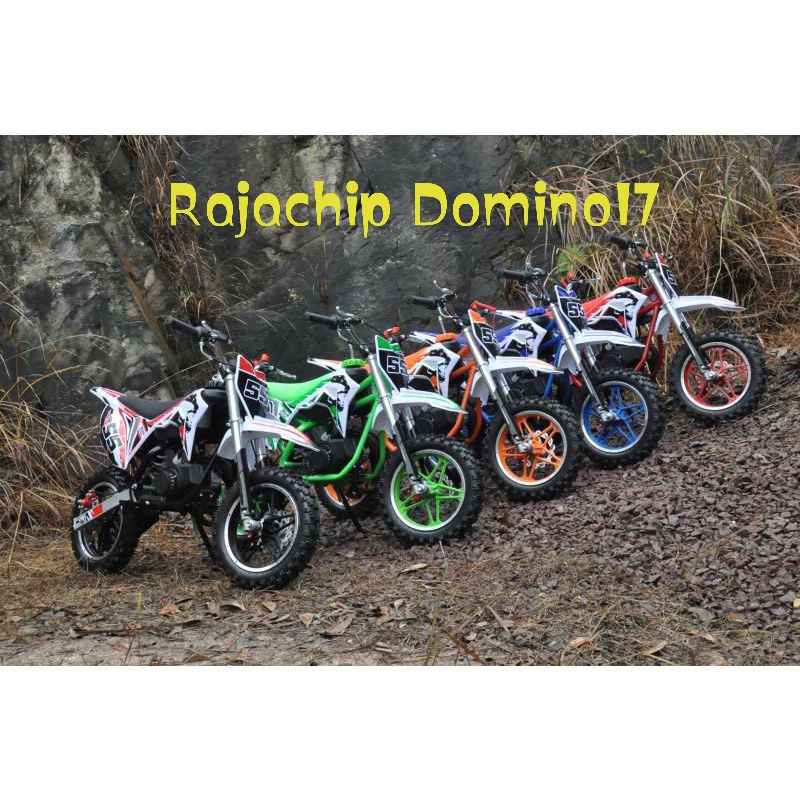 MOTOR MEDIUM TRAIL BLACKPANTHER 50 CC DOUBLE KNALPOT - MAINAN MOTOR CROSS ANAK