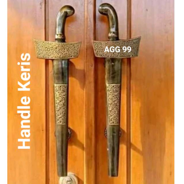 Handle pintu motif keris Gagang pegangan pintu motif keris