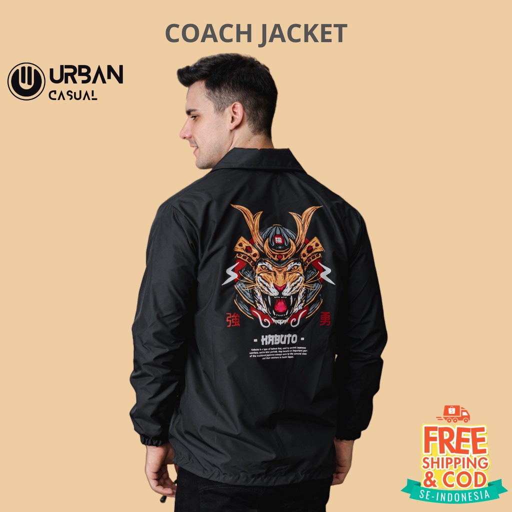 Jaket Coach Parasut Taslan RJN Japan Series Waterproof Windbreaker Anti Air Original Casual Branded Distro Fashion Model Terbaru