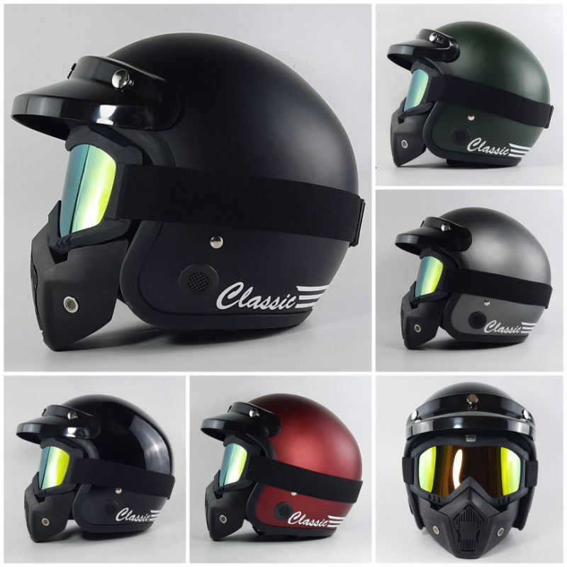 HELM RETRO POLOS PAKAI GOOGLEMASK