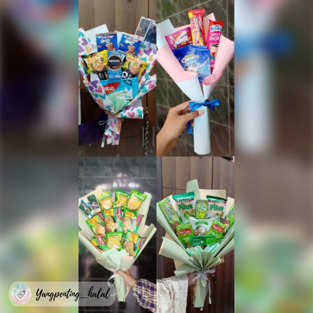 

Buket Snack/Bouquete Snack / Buket Snack ulang tahun,wisuda,anniversary gift (BISA CUSTOM)