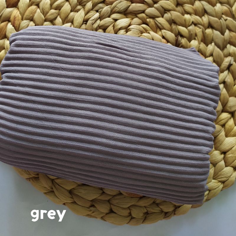 [PART1] UMAMA PLEATED SHAWL PASHMINA PLISKET / PRISKET CERUTY ARMANY-Grey