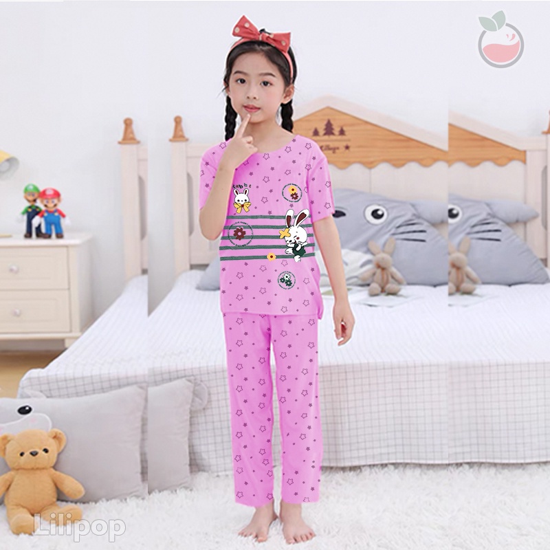 Baju Tidur Anak CP  Snoopy Perempuan dan Laki Usia 2 - 7 Tahun Stelan Celana Panjang